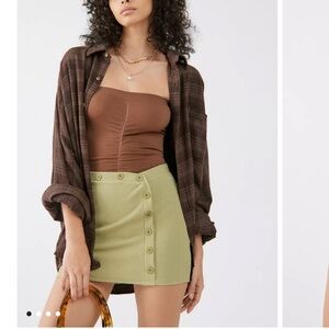 Urban Outfitters Green Asymmetrical Pencil Skirt